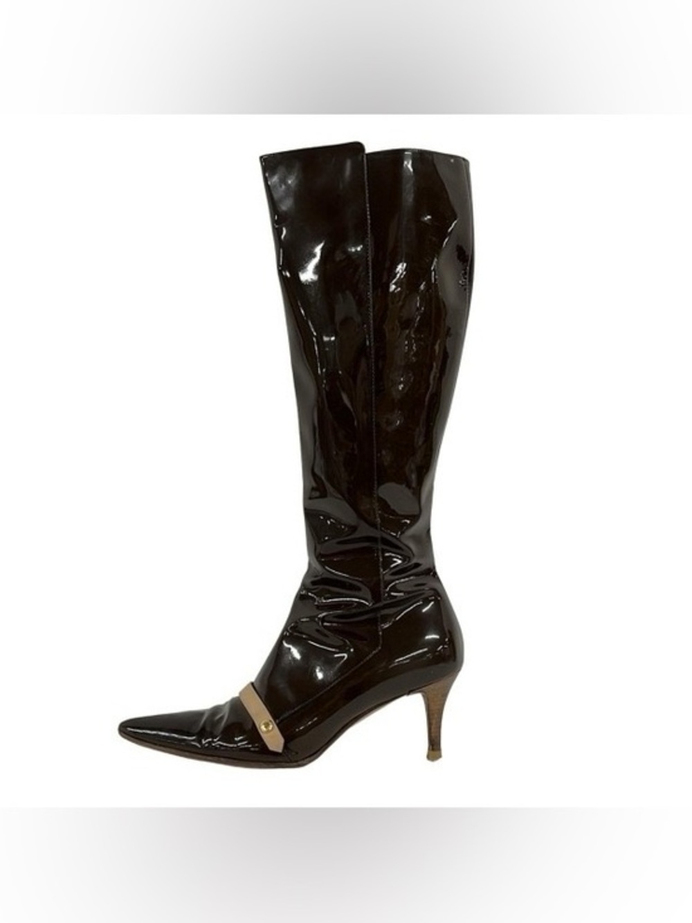 Louis Vuitton Y2K 2004 Vintage Gina Amaryllis Patent Leather Boots 6.5